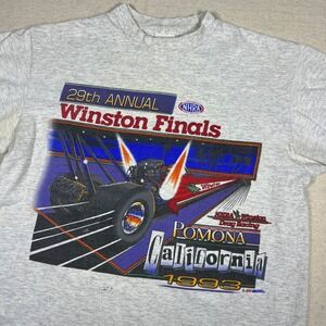 Vintage 1993 Winston Finals Pomona California Drag Racing T Shirt Mens L